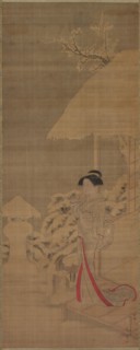 Beauty (Bijin) in the Snow, late 18th-early 19th century. Kokan Shiba (Japanese, 1747-1818).