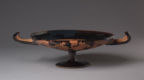Faliscan Kylix, c. 350 BC. Italy, Faliscan, Etruscan, 4th Century BC. Earthenware with slip