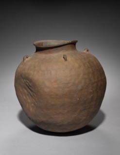 Short-necked Storage Jar, 300s. Korea, Three Kingdoms period (57 BC-AD 668). Gray earthenware with