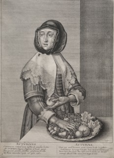 The Four Seasons:  Autumn, 1641. Wenceslaus Hollar (Bohemian, 1607-1677). Etching
