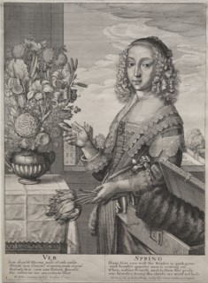 The Four Seasons:  Spring, 1641. Wenceslaus Hollar (Bohemian, 1607-1677). Etching