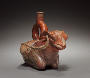 Llama Vessel, c. 200-550. Peru, North Coast, Moche style (50-800). Earthenware with colored slips;