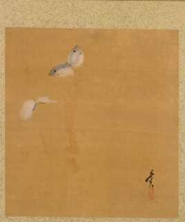 Leaf from Album of Seasonal Themes: Maple Leaves and Feather, 1847. Shibata Zeshin (Japanese,