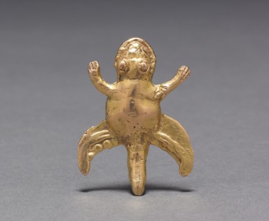 Tadpole Pendant, 800-1500. Panama, Veraguas. Cast gold; overall: 4.8 x 3.6 x 1.1 cm (1 7/8 x 1 7/16
