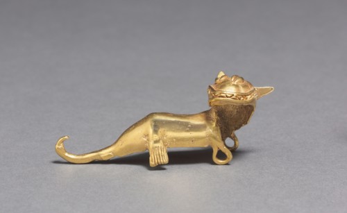 Jaguar Pendant, 800-1500. Panama, Veraguas style. Cast gold; overall: 7.7 x 2.6 x 3.1 cm (3 1/16 x
