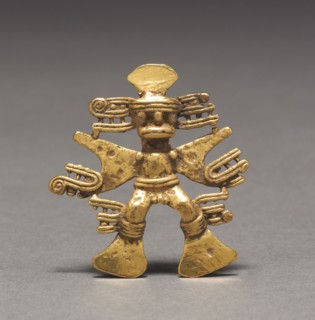 Figurine Pendant, c. 700-1550. Southern Costa Rica, (Diquís Region), Diquís Style, c. 700-1550.