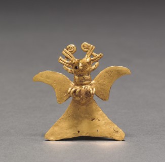 Bird Pendant, 1000-1500. Panama, Veraguas. Cast and hammered gold; overall: 4.6 x 4.5 x 1.5 cm (1