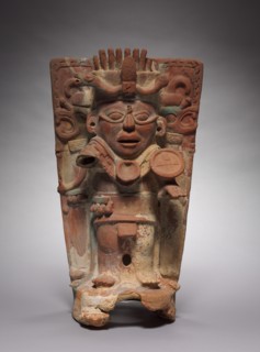 Incense Burner Support, 600-900. Mexico, Chiapas, Palenque Region, Maya, Classic period. Pottery