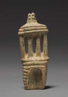 Architectural Model, 100 BC - 300. Mexico, Guerrero, Mezcala. Serpentine; overall: 12 x 4.7 x 2.6