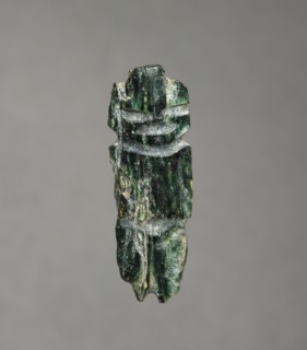 Miniature Figure, 100 BC - 300. Mexico, Guerrero, Mezcala. Serpentine; overall: 2.9 x 0.9 cm (1 1/8