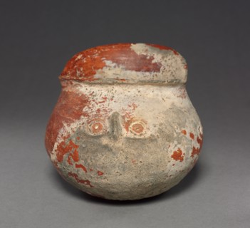 Head Effigy Bowl, 100 BC - 300. Mexico, Region of Tilantongo, District of Tlaxiaco, Nayarit style.