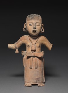 Pair of Female Figures, 200-500. Mexico, Southern Veracruz, Limon, Remojades Monumental Sculpture