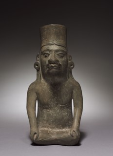 Urn Figure, c. 150 BC-AD 200. Mexico, Oaxaca, Zapotec. Earthenware; overall: 29.8 x 14.4 x 13 cm