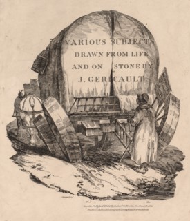Various Subjects Drawn from Life and on Stone:  A Wagon with Harnessed Horses, 1821. Théodore