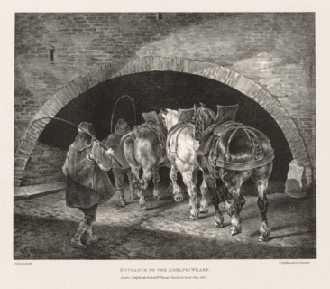 Various Subjects Drawn from Life and on Stone:  Entrance to Adelphi Wharf, 1821. Théodore Géricault
