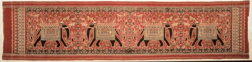 Patolu, 19th century. India, Gujarat, 19th century. Tabby weave, double ikat; silk and cotton;