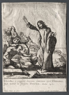 The Miracles of Jesus Christ:  Christ Delivering the Possessed. Claude Vignon (French, 1593-1670).