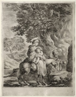 Flight into Egypt. Stefano Della Bella (Italian, 1610-1664). Etching