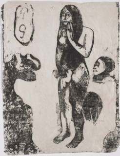 Eve, 1898-1899. Paul Gauguin (French, 1848-1903). Woodcut; sheet: 27 x 20.5 cm (10 5/8 x 8 1/16 in