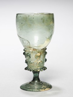 Goblet (Berkemeyer), c. 1525-1550. Germany, 16th century. Green glass; overall: 12.6 cm (4 15/16 in