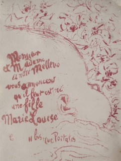 Announcement of a birth, 1898. Pierre Bonnard (French, 1867-1947). Lithograph; sheet: 15.8 x 12 cm