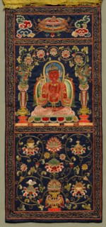 Thangka with the Seventh Bodhisattva, 1368 - 1424. China, Ming dynasty (1368-1644). Embroidery,