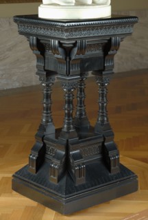 Pedestal, c. 1870. Attributed to Daniel Pabst (American, 1826-1910). Ebonized cherry; overall: 91