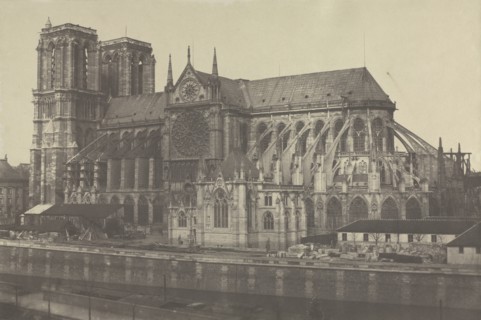 Notre Dame, Paris, 1852-1853. Édouard Baldus (French, 1813-1889). Salted paper print from wet
