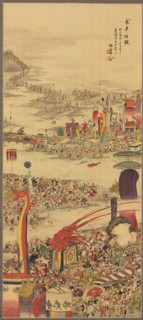 The Sand-Carrying Festival (Sunamochi Matsuri), 1856. Sakai Basai (Japanese, dates unknown).