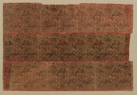 Makaras, Phoenixes and Flowers, 1200s. Central Asia or Daidu, 13th century. Lampas, silk and gold
