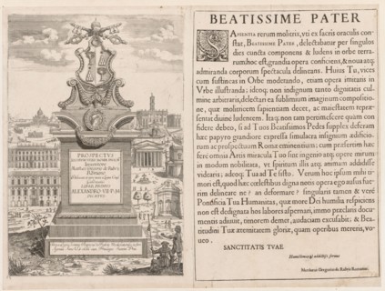 Frontispiece from "Prospectus Locurum Urbis Romae Insign[ium]
