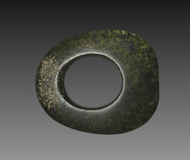 Ceremonial Disk-Axe (Yue), c. 4700-2920 BC. Northeast China, Neolithic period, Hongshan Culture