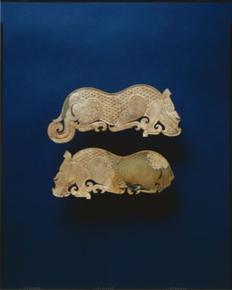 Pair of Jade Plaques, 475-221 BC. China, Henan province, Eastern Zhou dynasty (771-256 BC), Warring