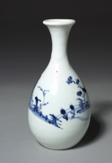 Sake Bottle: Arita Ware, Ko Imari Type, mid 17th century. Japan, Edo Period (1615-1868). Porcelain