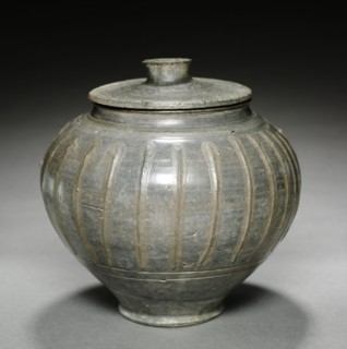 Pot with Cover, 100s. Rhenish (Cologne), Gallo-Roman, 2nd century. Tan ware with gray and some