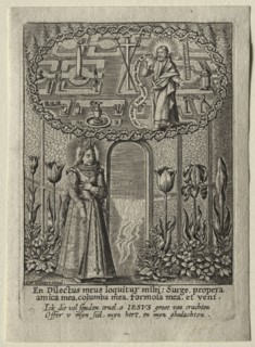 Come into my garden, my sister, my wife, first half 1600s. Carel Collaert. Engraving; sheet: 11 x 8