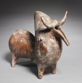 Spouted Zebu Vessel, c. 1000 BC. Marlik, Iran, c. 1000 BC. Earthenware, burnished; overall: 25.7 x