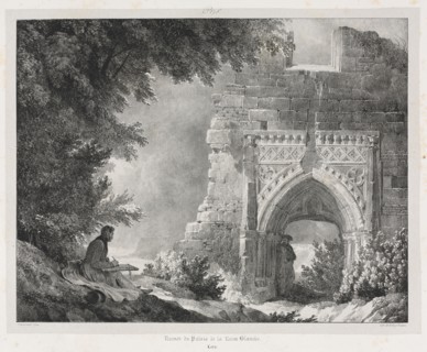 Picturesque and Romantic Journeys in Old France: Ruins of the Palace of the White Queen, 1824.