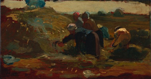 Women Working in a Field, 1867. Winslow Homer (American, 1836-1910). Oil on wood; framed: 30.5 x 45