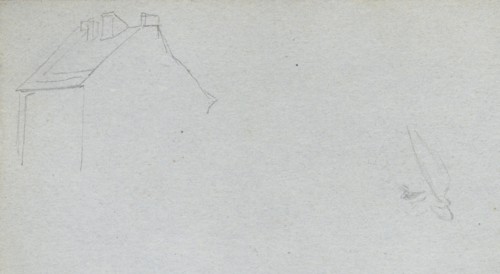 Sketchbook, page 54: Architecture Study. Ernest Meissonier (French, 1815-1891). Graphite
