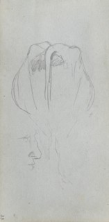Sketchbook, page 33: Study of a Cow from Behind and Profile Study. Ernest Meissonier (French,