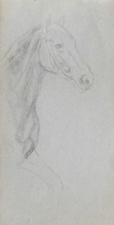 Sketchbook, page 07: Study of a Horse. Ernest Meissonier (French, 1815-1891). Graphite