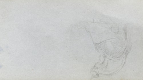 Sketchbook, page 93: Study of a Saddle. Ernest Meissonier (French, 1815-1891). Graphite