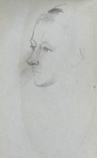 Sketchbook, page 45: Woman's Face, 3/4 View. Ernest Meissonier (French, 1815-1891). Graphite;