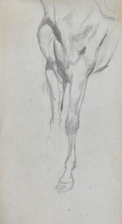 Sketchbook, page 48: Study of A Horse. Ernest Meissonier (French, 1815-1891). Graphite