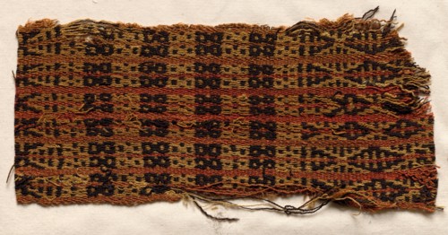 Textile fragment, c. 900 A.D.. Pre-Columbian, 10th century. Camelid fiber; overall: 25.5 x 11.5 cm