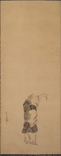 Kenshu, Monk with Shrimp, c. 1600-1640. Tawaraya Sotatsu (Japanese, died c. 1640). Hanging scroll;