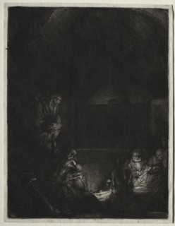 The Entombment, c. 1654. Rembrandt van Rijn (Dutch, 1606-1669). Etching, drypoint and engraving
