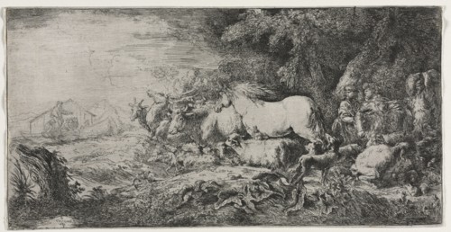 Noah and the Animals Entering the Ark, 1650-1655. Giovanni Benedetto Castiglione (Italian,