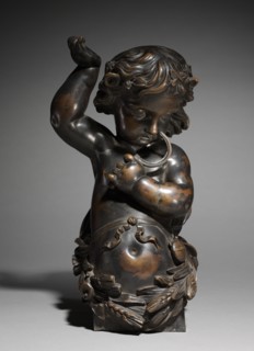 Pair of Bronze Statues: Autumn and Winter, 1800s. France, 19th century. Bronze; overall: 36.8 x 15